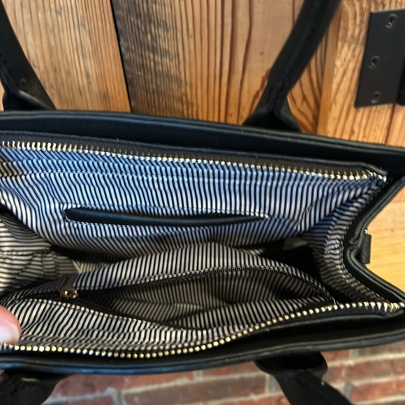 Women’s handbag black and leopard print - Picture 3 of 4